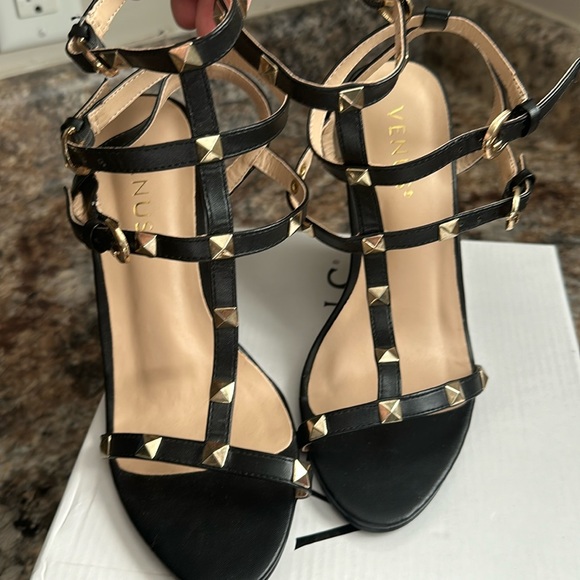 VENUS Gladiator Studded Wedge Heels size 6.5 - Picture 2 of 8